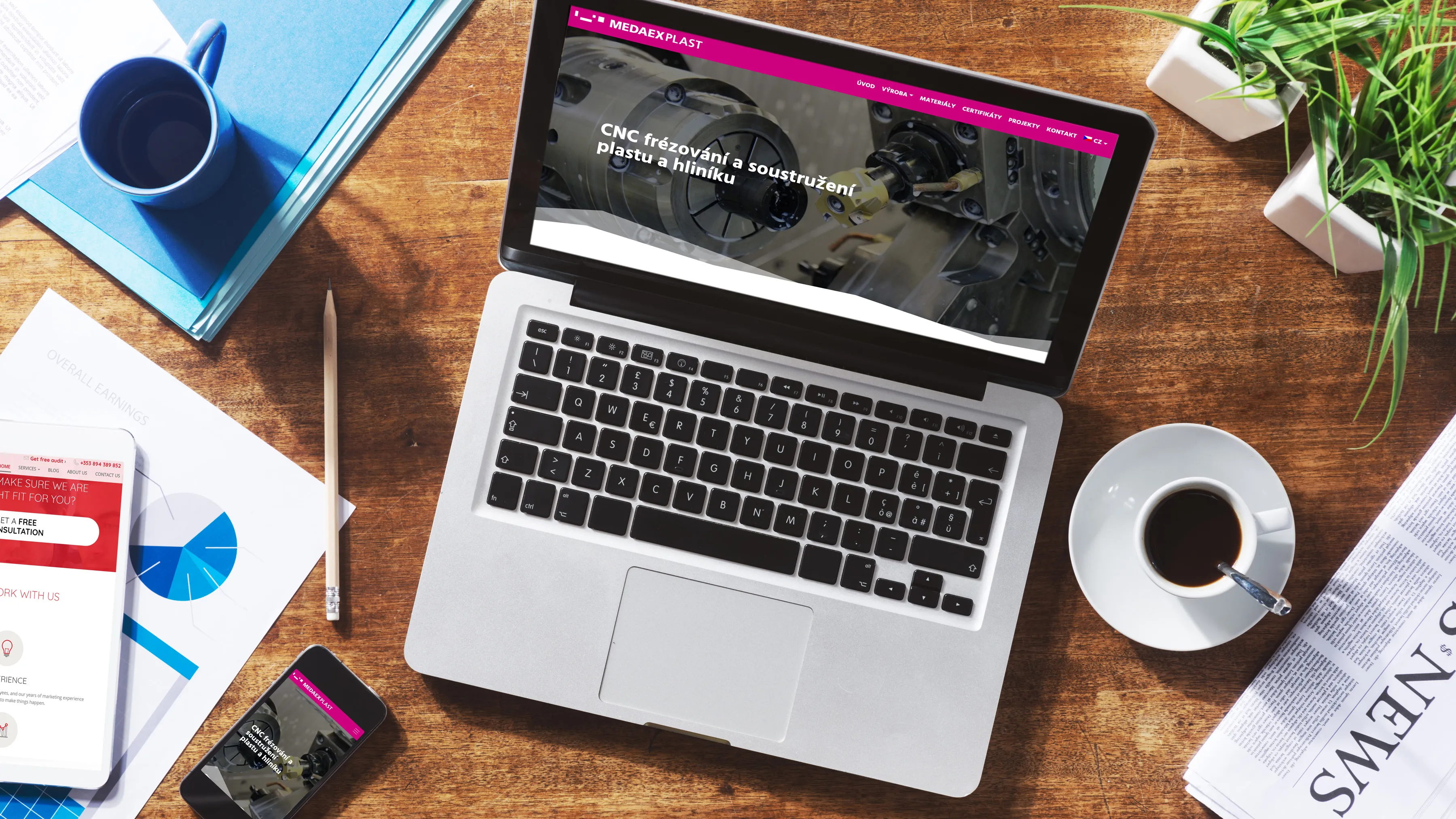 MEDAEX - PLAST: Rychlý web pro průmysl – ukázka reference